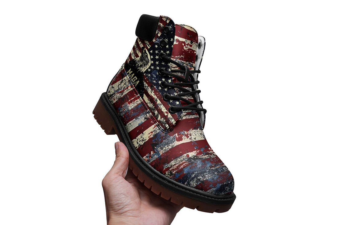 🦅 MAGA Eagle Premium Microfiber Leather Boots