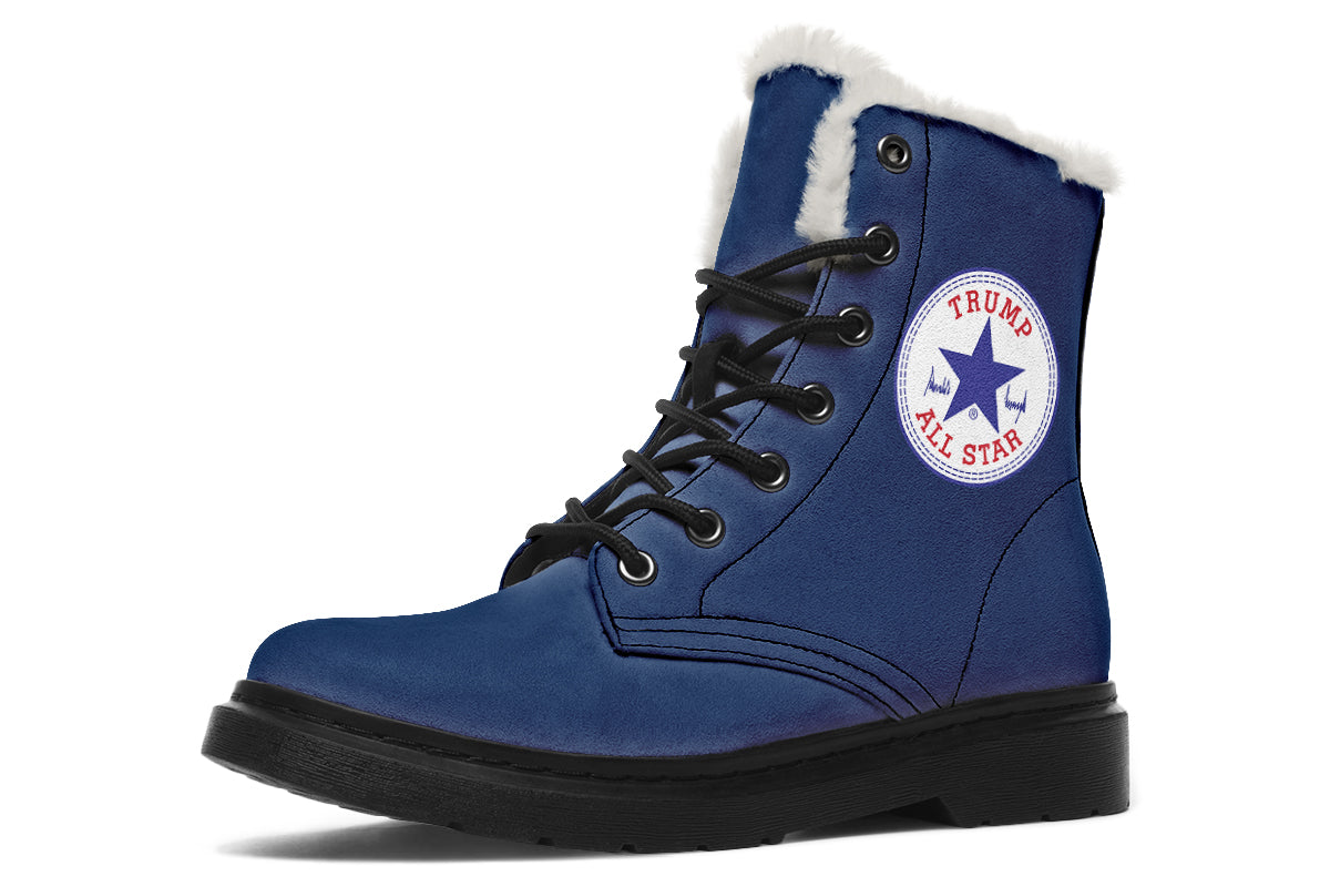 All Stars Blue - Fur-lined Boots