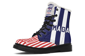 🇺🇸 TRUMP 2024 MAGA Blue Red - Comfy Boots