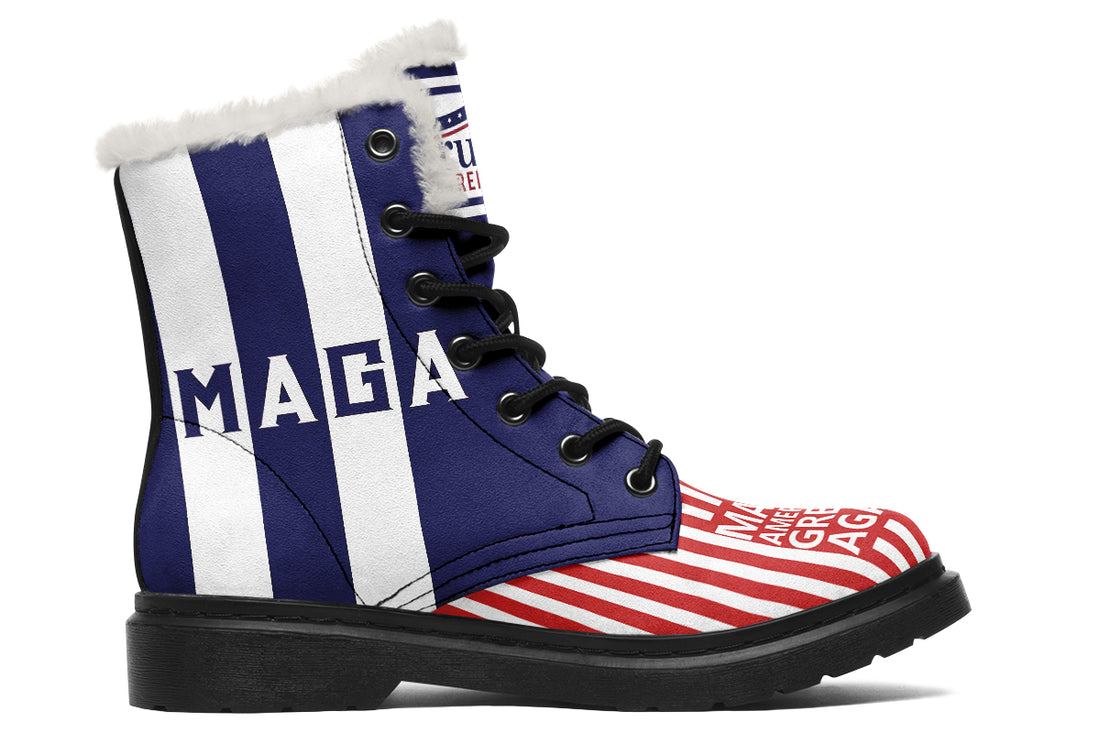 🇺🇸 TRUMP 2024 MAGA Blue Red - Comfy Boots