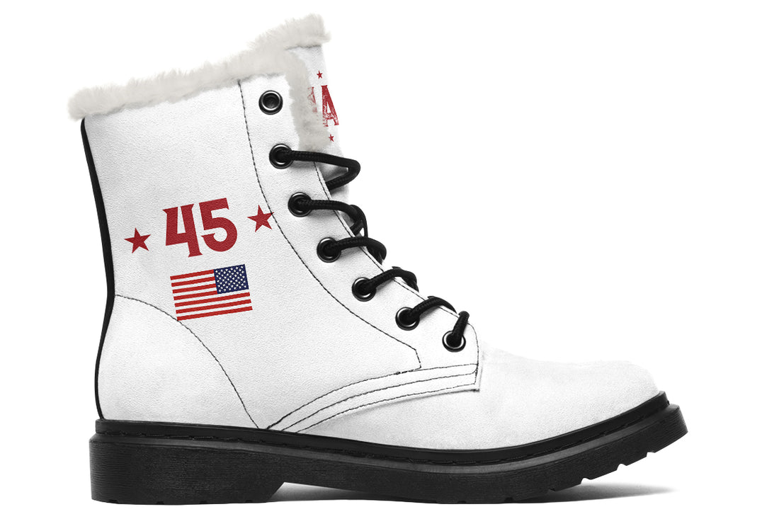 White & Red 45 - Comfy Boots