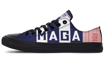 🇺🇸 TRUMP 2024 MAGA Blue Red - Low Tops