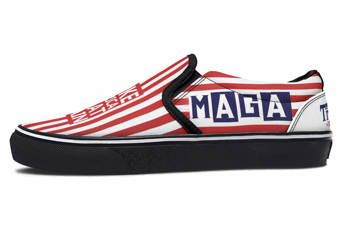 🇺🇸 TRUMP 2024 MAGA Blue Red - Slipons