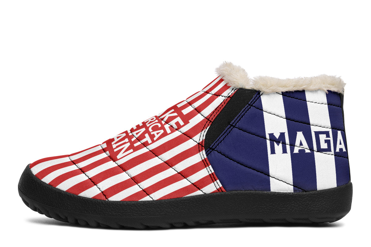 🇺🇸 TRUMP 2024 MAGA Blue Red - Winter Sneakers