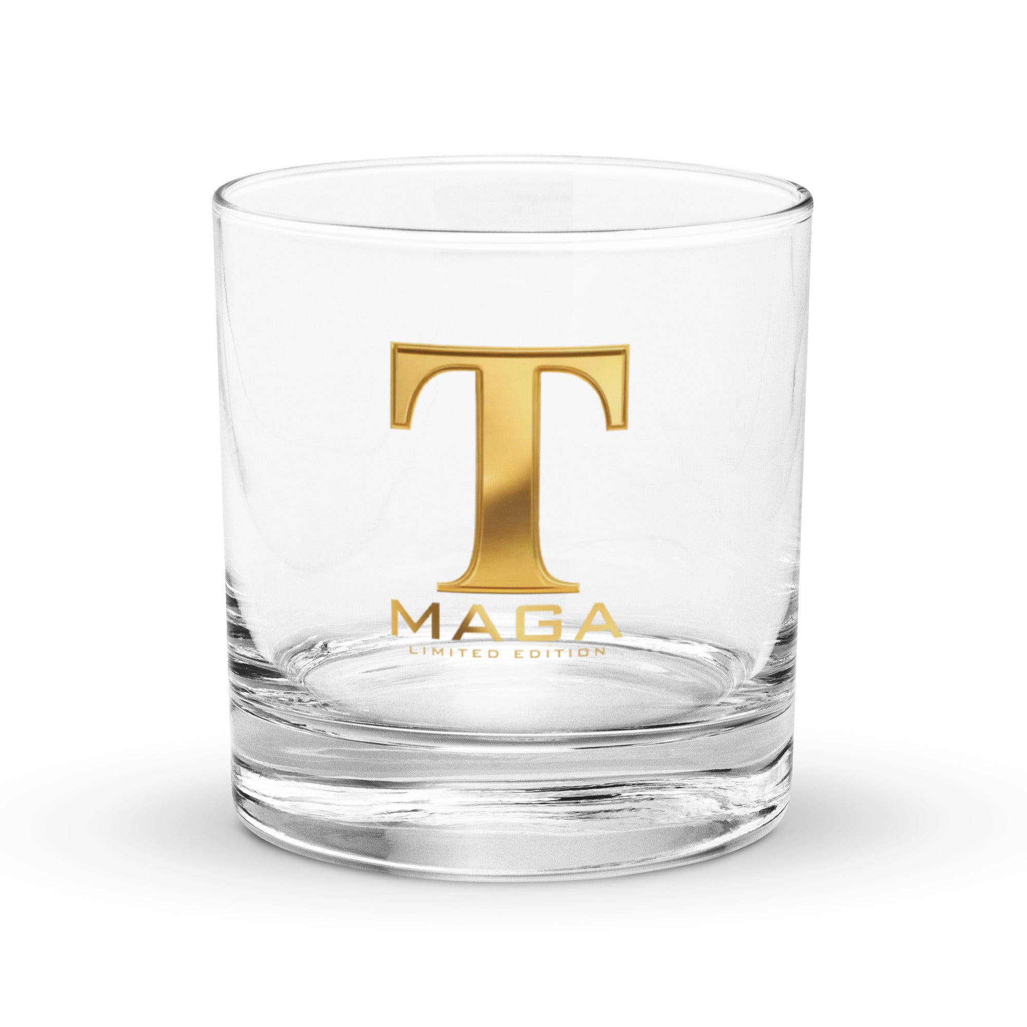 🥃 MAGA Gold Rock Glass