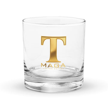 🥃 MAGA Gold Rock Glass