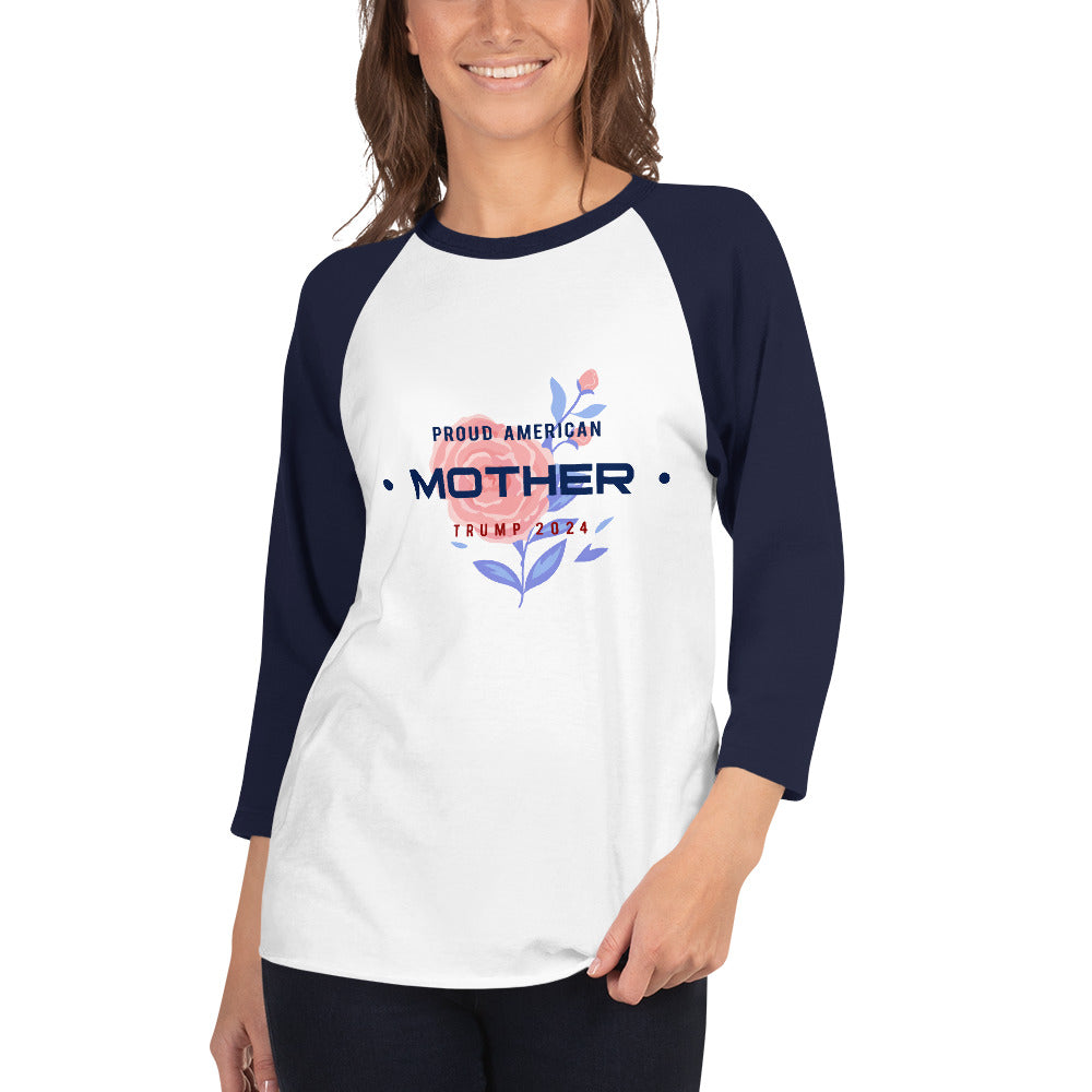 👩‍❤️‍👨 Proud American MOTHER raglan shirt